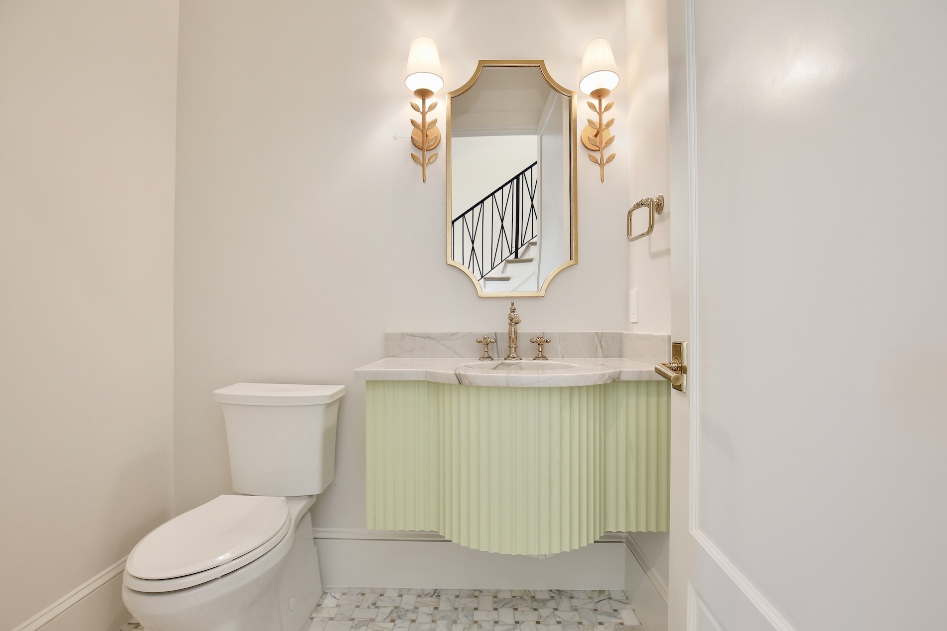 Custom residential bathroom cabinets and countertop design